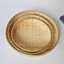 Khay tre dệt CHEESELY, Giỏ dệt thủ công phẳng 18CM, Nhà tổ chức gia đình nông tròn DIY Nhà bếp gia đình