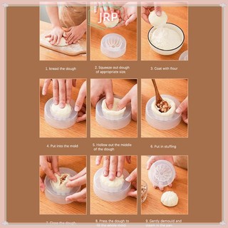 SmallbrainsJr Trung Quốc Baozi Khuôn DIY Bánh Ngọt Bánh Bao Làm Khuôn Nhà Bếp Thực Phẩm Tiện Ích Nướng Bánh Ngọt Dụng Cụ Làm Bánh Trung Thu Khuôn Làm Bánh vn