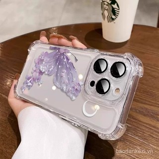 Ốp điện thoại hình bướm bền cho OPPO Reno 13F 11F 12F 10 10Pro 9 9Pro 12Pro 11 11Pro 8 8Pro 8T 7 7SE 7 6 5 Pro 5G Bảo vệ bốn góc