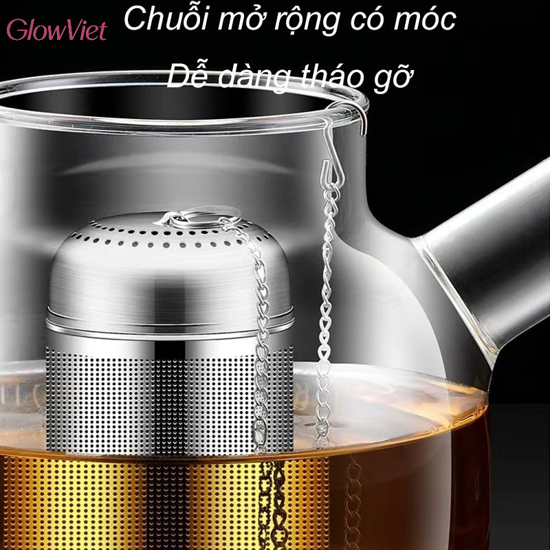 Lọc trà, lọc gia vị inox 304 hình trụ,Chiết Xuất Trọn Vị Trà, Thiết Kế Đế Nặng Chống Nổi,Chống Rò Rỉ Hoàn Hảo