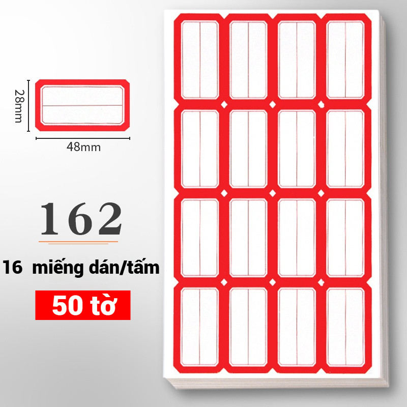 Nhãn dán ghi tên chống thấm nước - Tem nhãn dán giá tiền, ghi chú đánh dấu đồ vật