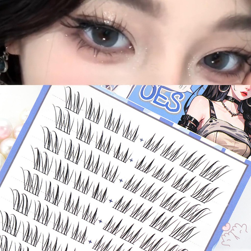 7-12mm C Curl Lông Mi Giả Cụm Lông Mi Wispy Tự Nhiên Hoàn Hảo Cho Bé Gái Trang Điểm Mắt Ngủ