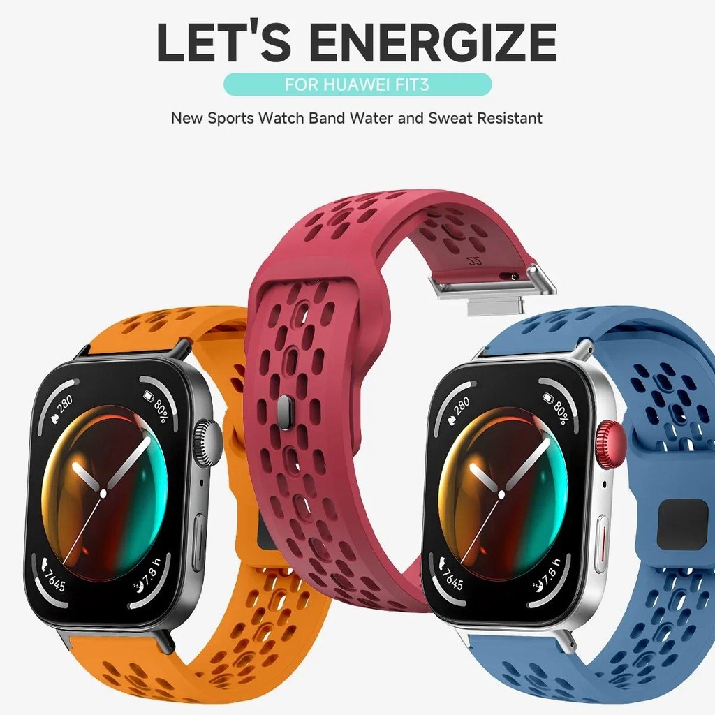 Dây đeo silicon thoáng khí cho Huawei Watch Fit 5/Fit 5 Pro/Fit 4/Fit 4 Pro/Fit 3