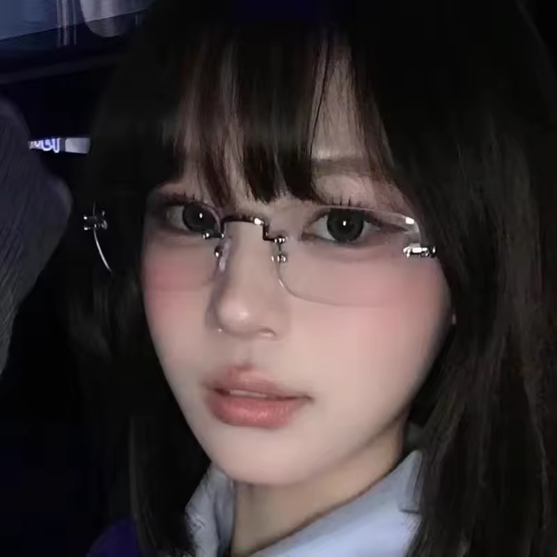 Retro Không Khung Vuông Kim Loại Kính Dành Cho Nam Nữ Vintage Tối Giản Kính Mắt Phụ Kiện Thời Trang