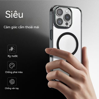 Ốp lưng TPU trong suốt cao cấp chống sốc không ố vàng hỗ trợ sạc không dây cho iPhone 16 15 14 13 Pro Max 14 15 16 Plus