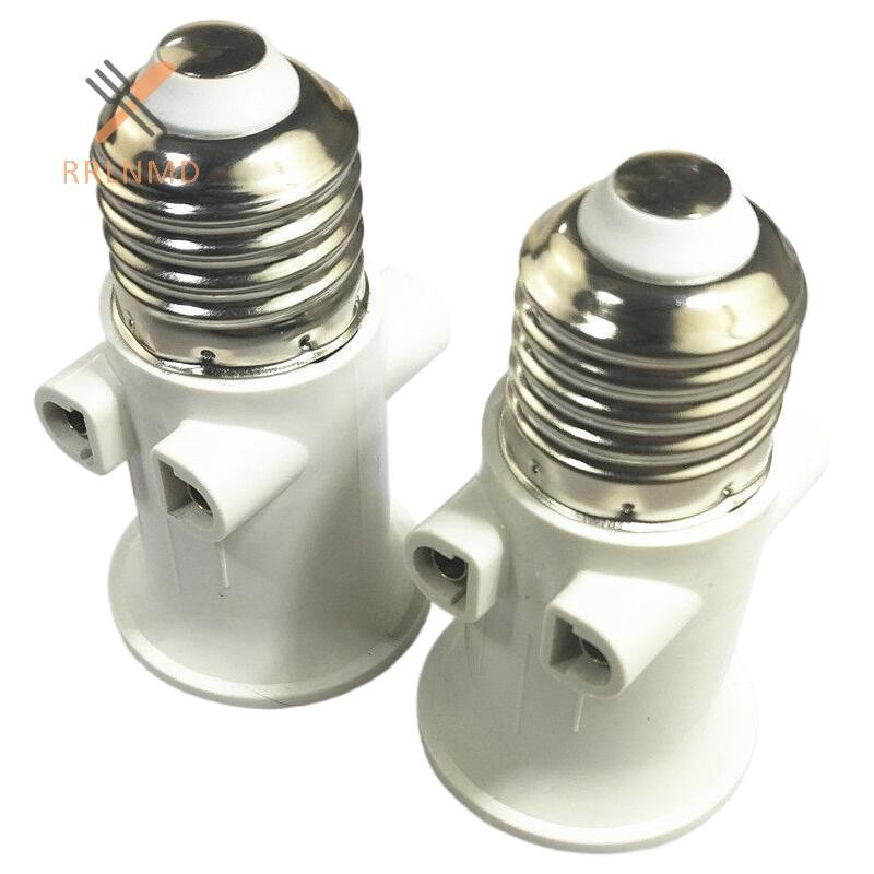 RRLNMD E27 Chia Đầu Ngọn Lửa Chuyển Đổi Cắm Kết Nối E27 Bóng Đèn Adapter Giá Đỡ Đèn Đế Ổ Cắm Chuyển Đổi Phụ Kiện Chiếu Sáng MỚI