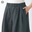 Phong cách Nhật Bản Muji Style / Quần vải lanh nữ ống rộng năm điểm / Quần đi biển dáng rộng