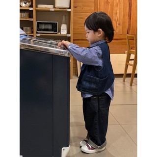 Quần jeans xanh và đen cho bé trai mùa xuân và mùa thu, phong cách Hàn Quốc, quần mềm mại, quần thường ngày cho trẻ em, trang phục trẻ em