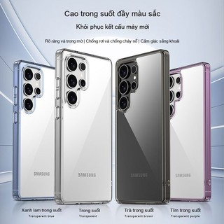 Ốp lưng Samsung Galaxy S22 S23 S24 S25 S26 Plus Ultra S26 Edge trong suốt chống sốc không ố vàng
