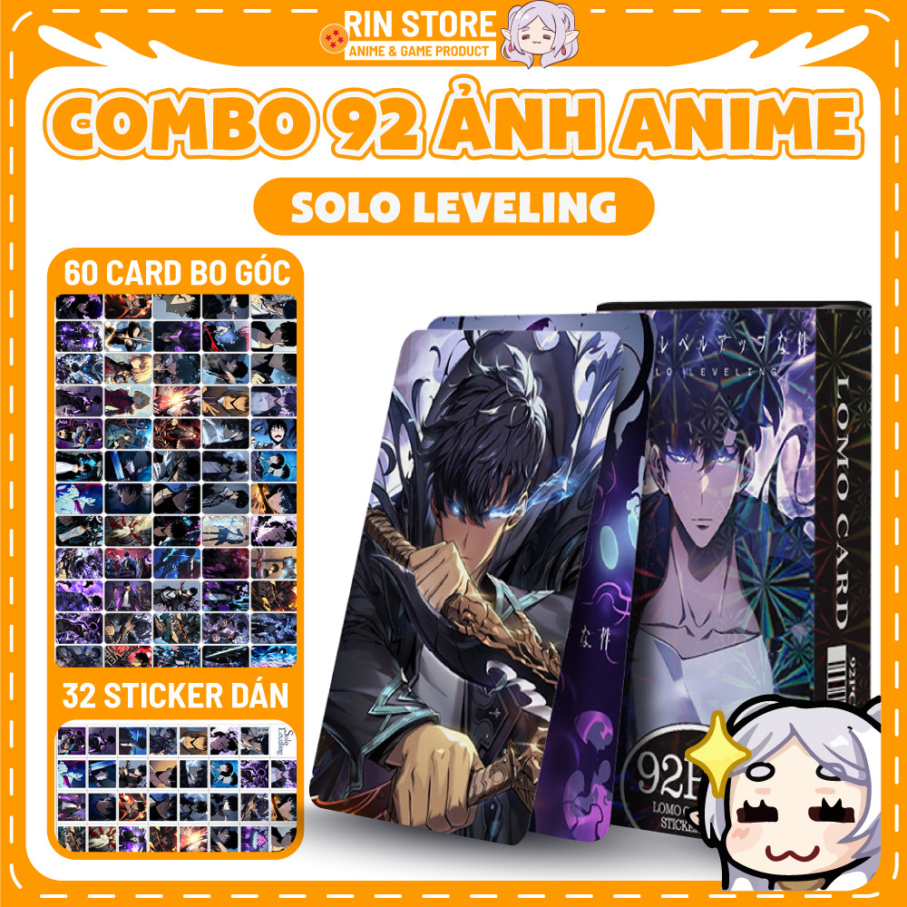 Hộp 92 Ảnh Bo Góc Anime Solo Leveling Gồm Sticker, Hộp Cán 7 Màu Chất ...