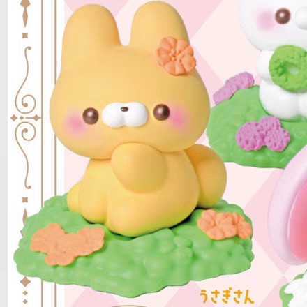 [BTF] Có hàng YELL Gacha Dòng hoa động vật dễ thương 2 chú thỏ nhỏ hình tượng chơi vườn VF62