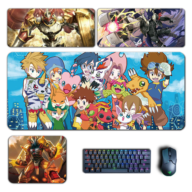 Digimon Phiêu Lưu Chuột Miếng Lót Anime Taichi Yamato Agumon Lớn Mousepad Bàn Phím Máy Tính Đệm Nhảy Manga Phụ Kiện Bàn Thảm