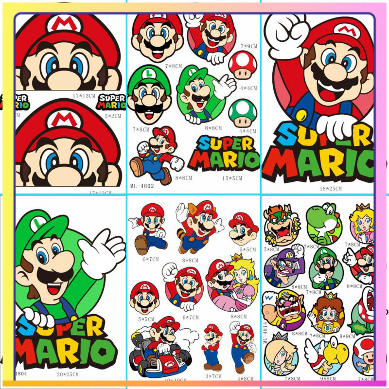 Nhãn dán Mario, Louis chống thấm nước cho xe máy, tường, tủ lạnh LXJT
