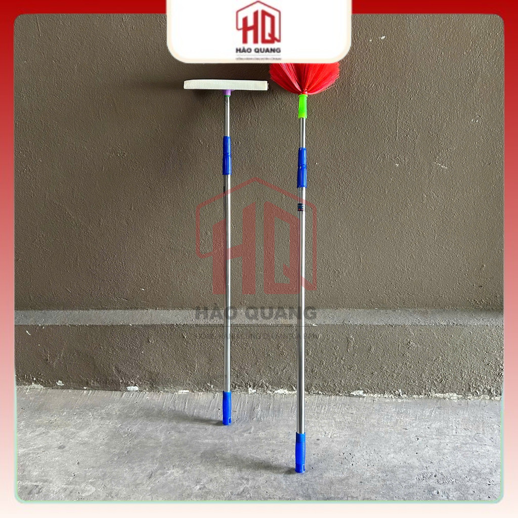 Chổi Quét Mạng Nhện Đầu Tròn – Cán Inox, Lông Nhựa Mềm, Dọn Mạng Nhện Trần Nhà Góc Khuất Siêu Sạch