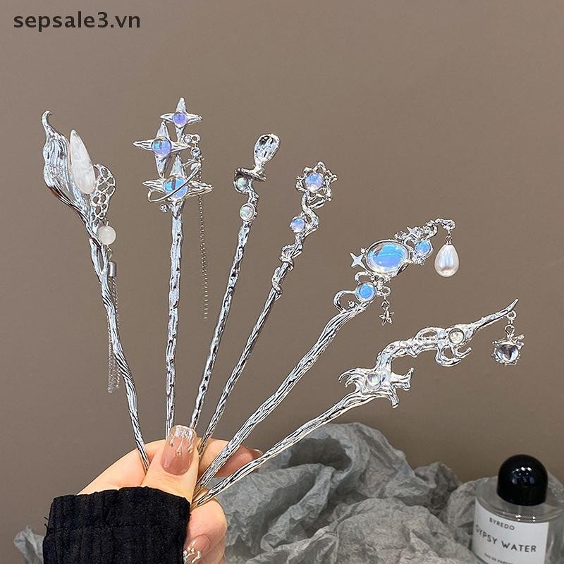 # sepsale # Kẹp tóc phong cách Trung Quốc cổ điển Que tóc thủ công dành cho nữ Cô gái Kẹp tóc tinh tế Phụ kiện tóc đa năng Quà tặng.