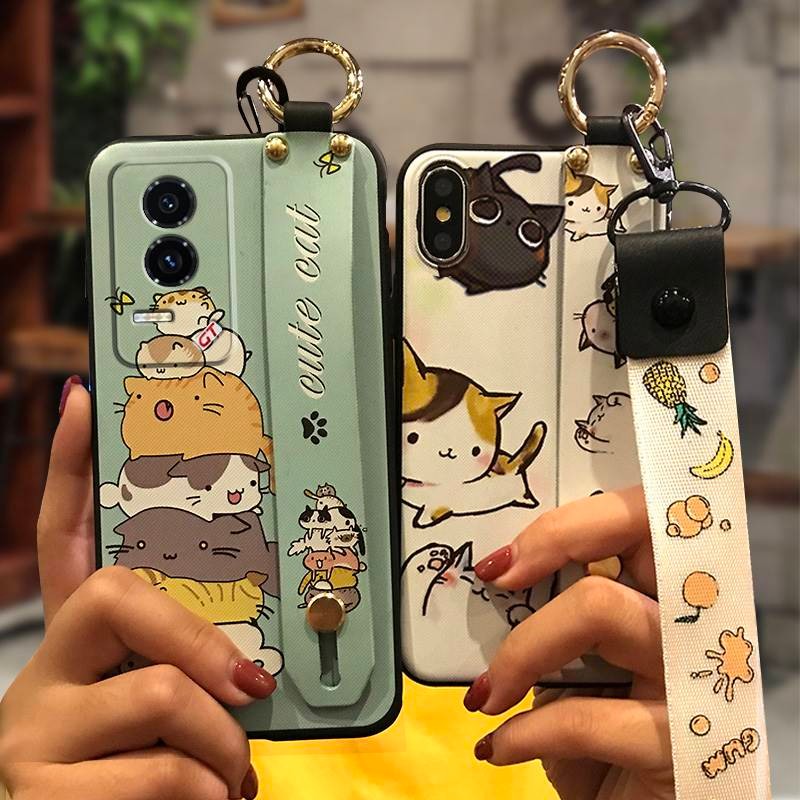 Ốp Lưng Nhẫn Ốp lưng Honor GT Bền Mềm Dây Đeo Cổ Tay Chân Đế Giá Đỡ Điện Thoại Silicon Chống Bụi Bẩn Chống Thấm Nước Dễ Thương Chống Va Đập Vỏ Điện Thoại Di Động Hoạt Hình Dây Đeo Tay