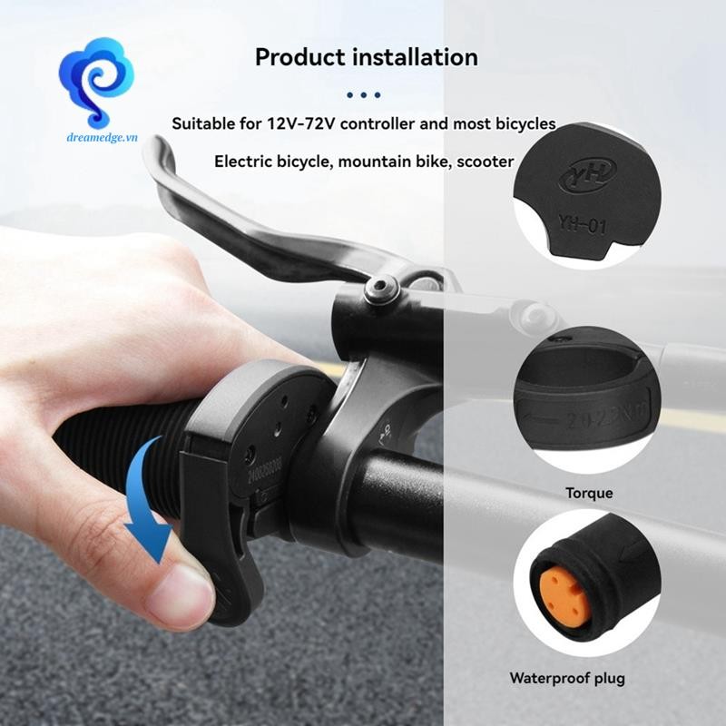 [dreamedge] Bộ ga ngón tay cái Ebike cho phụ kiện xe đạp điện động cơ giữa BBS01 BBS02B
