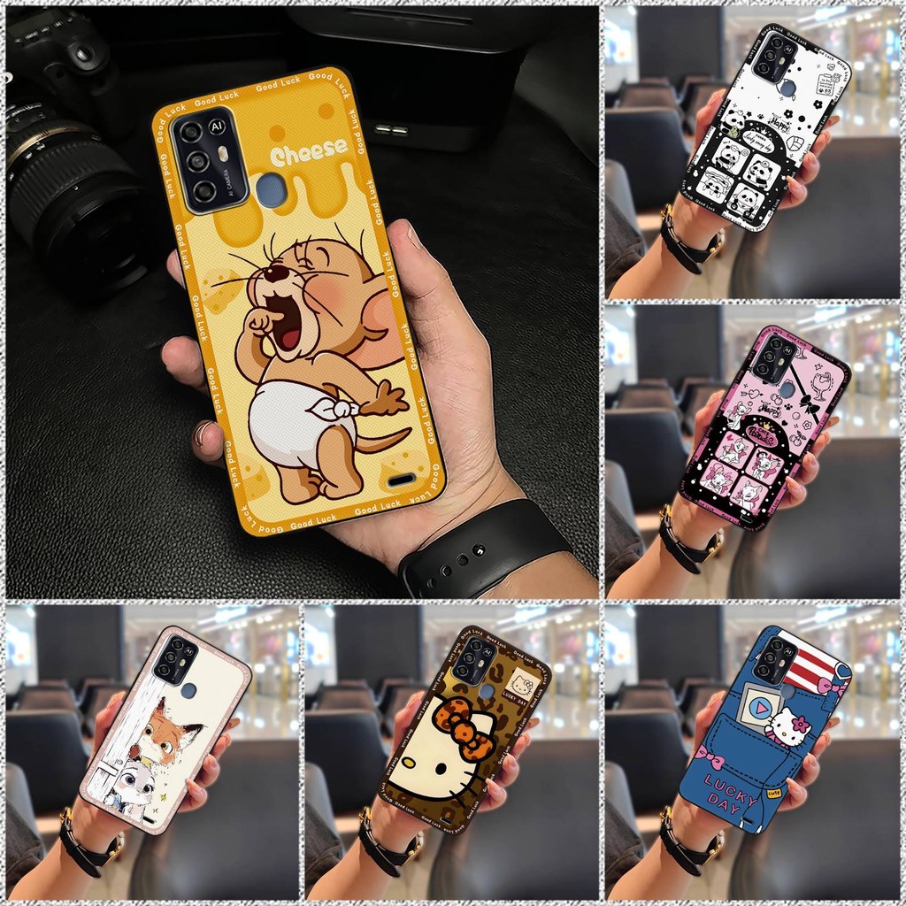 Ốp Điện Thoại Chống Va Đập Bảo Vệ Cho ZTE Blade A52 Ốp Lưng Bền Đẹp Vỏ Mềm TPU Chống Bụi Thiết Kế Thời Trang Chống Thấm Nước Chống Bụi Dễ Thương Silicon Graffiti Túi Điện Thoại Chống Sốc