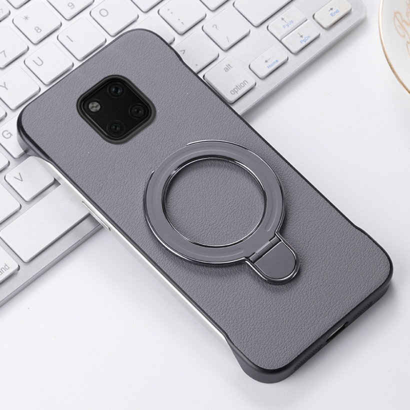 Ốp điện thoại không khung da dành cho doanh nhân có giá đỡ từ tính gấp cho Huawei Mate 20 Pro Vỏ sạc không dây Ultra