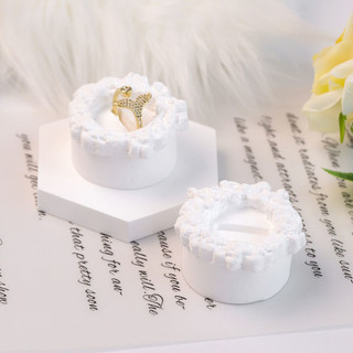 Giá đỡ nhẫn tròn hình hoa bằng thạch cao, giá đỡ trang sức, giá đỡ nhẫn trang trí, đạo cụ chụp ảnh 9BLH