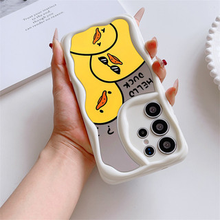 Ốp Gương Kem Vịt Hello Cho OPPO A15 A15S A16 A17 A31 A3S A53 A55 A57 A5S A74 A92 A9 A5 A93 2020 A94 A76 A78 F11 F9 A58 A38 A79 A5PRO F29PRO A3X A3PRO A60 Vỏ NYJM