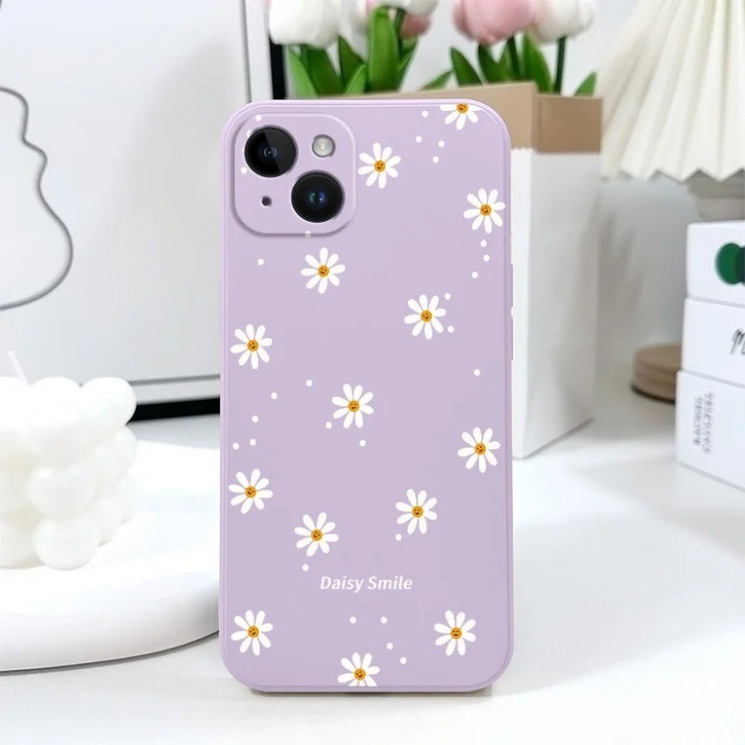 Ốp Điện Thoại Hoa Daisies Cho Samsung A56 A24 A25 A34 A54 A22 A32 A52 A52S A72 A21S A31 Ốp Lưng Silicon Mềm Chống Sốc