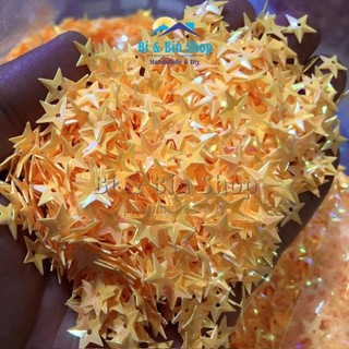 30g Kim Sa Ngôi Sao 3D Lõm 10mm Màu Sữa Cừ Đính Kết Trang Phục, Làm Phụ Kiện Thời Trang