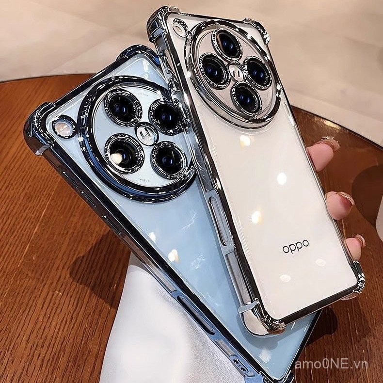 [Ốp bảo vệ bốn góc chống rơi] cho OPPO Find X8 Ultra/Pro/S/S+ TPU mềm đệm khí mạ điện