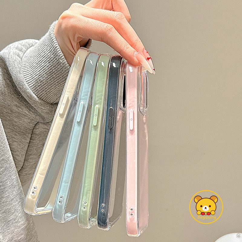 Vỏ viền màu trơn cho Redmi Turbo 4 Pro 3 A4 A3 Pro 5G 4G Vỏ điện thoại dễ thương Màu kẹo Đơn giản Mềm mại chống sốc Ốp lưng trong suốt