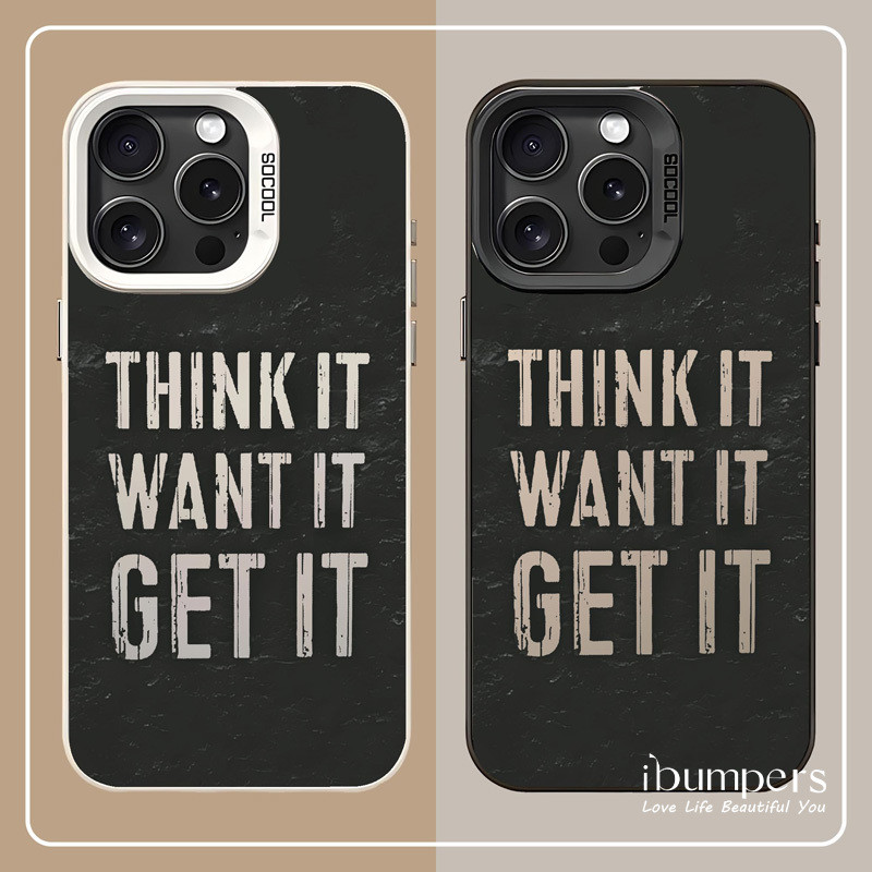 ibumpers Ốp Điện Thoại iPhone Cụm Từ Động Lực Họa Tiết Tiếng Anh Cho IPhone 16 15 14 12 13 11 Pro Max IP 7 8 Plus X XS XR Ốp Lưng IMD Cứng Và Nhẵn