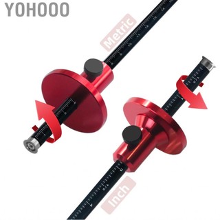 Yohooo Máy đo đánh dấu bánh xe đo hợp kim Aluminum Aluminum Scriber Woodworks Công cụ viết lách song song với số liệu núm có kích thước và tỷ lệ inch