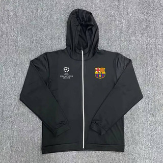 Champions League Coat Real Madrid Barcelona Manchester City Football Training Suit Sports Quick-Drying Thermal Fitness Reflective Running Suit Hooded pKGV