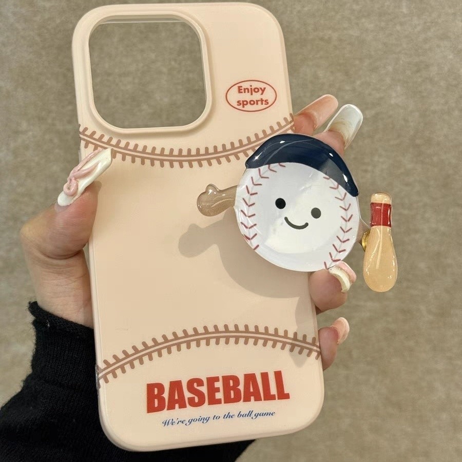 Ins Style Cao Cấp Cảm Giác Màu Xanh Và Xanh Đáy Tennis Giá Đỡ Thích Hợp Cho Apple 16promax Phong Cách Mới 14pro Vỏ Điện Thoại 12