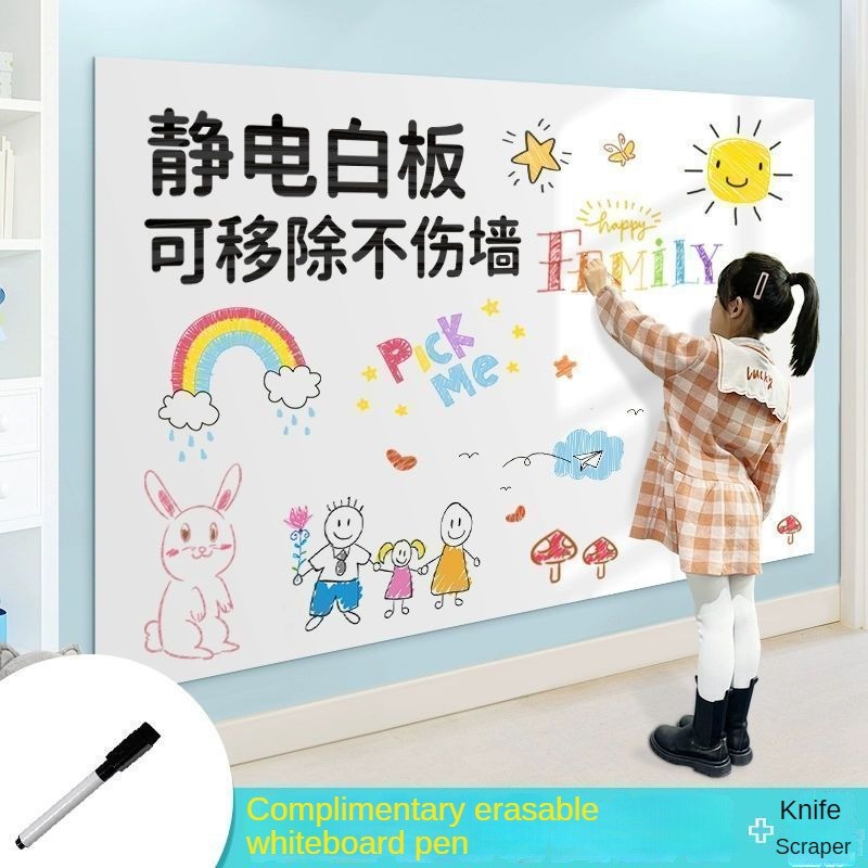 Có Thể Tháo Rời Không Làm Tổn Thương Tường Tĩnh Điện Hấp Phụ Bảng Trắng Dán Tường Dễ Viết Dễ Dàng Xóa Trẻ Em Graffiti Vẽ Bảng Viết Tường Màu Đen