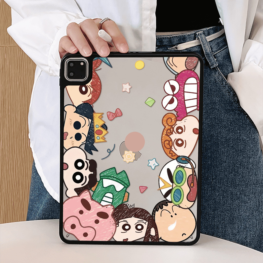 Ốp Lưng Acrylic Cứng Gia Đình Vui Nhộn Cho Mini6 Mini7 A17Pro IPad 5 6 7 8 9 10 11 A16 Air 2 3 4 5 6 Air 11 M2 Pro10.5 10.2 "Pro11 2018 2020 2021 2022 M4 Pro13 2024 2025