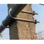 YUJINI 1 Kẹp Ống Tròn M8, Vít Ống Thép Carbon Q235 Mạ Kẽm, Có Bu Lông Tròn Vách Ngăn Cho Ống Tròn