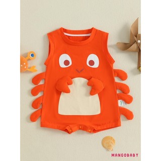 MG-Baby Jumpsuit Không Tay Cổ Tôm Hùm Áo Liền Quần Mùa Hè Cho Bé Gái Bé Trai