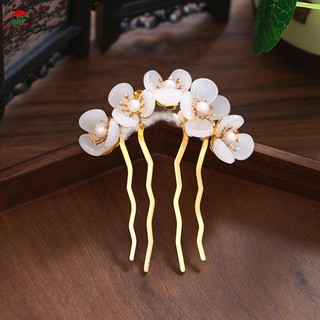 Kẹp tóc ngọc trai hoa thanh lịch Nữ hấp dẫn Chignon Retro Kẹp tóc cho màn trình diễn sân khấu Cosplay