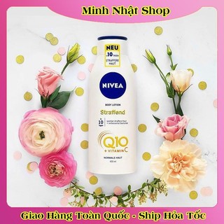 Dưỡng thể Nivea Q10 Vitamin C 400ML giúp sáng da, mềm mịn– Nội địa Đức Đủ Bill