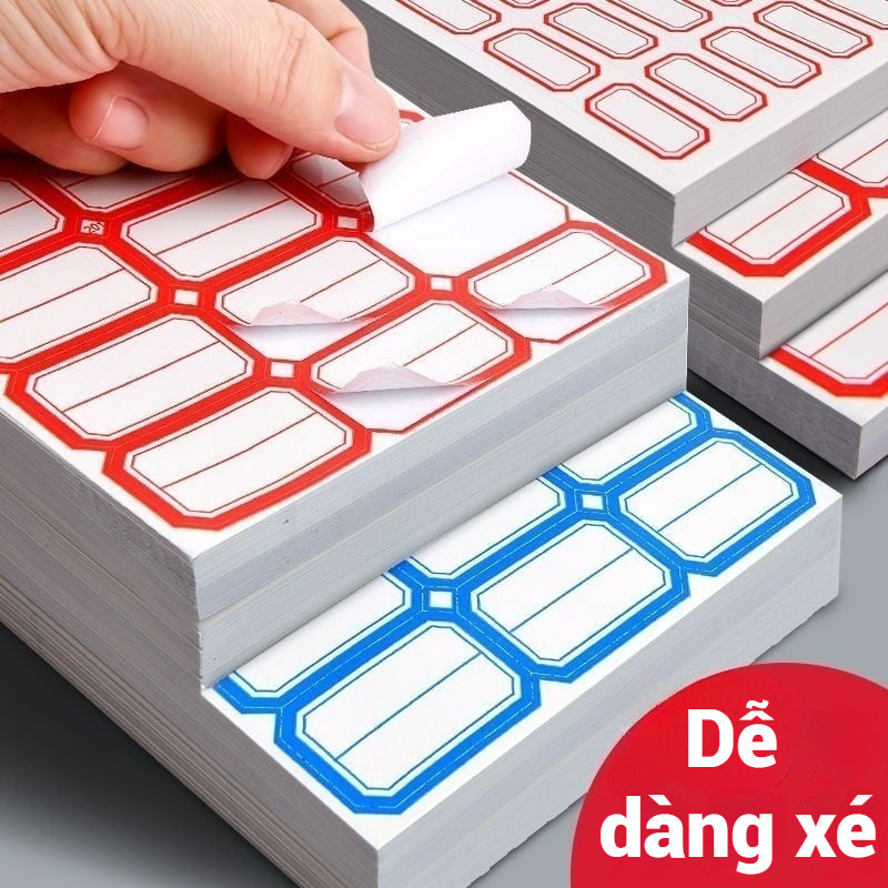 Nhãn dán ghi tên chống thấm nước - Tem nhãn dán giá tiền, ghi chú đánh dấu đồ vật