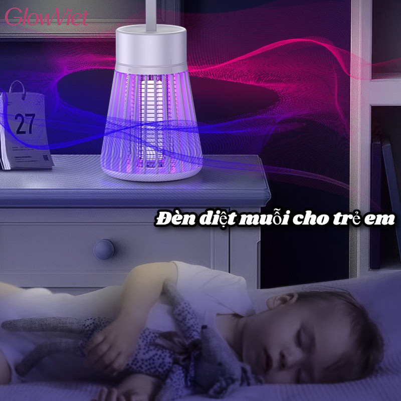 Đèn Bắt Muỗi mini,Đèn Bắt Muỗi Rạng Đông,Không Hóa Chất,Không Bức Xạ, Thiết Kế Chống Ngón Tay Chạm