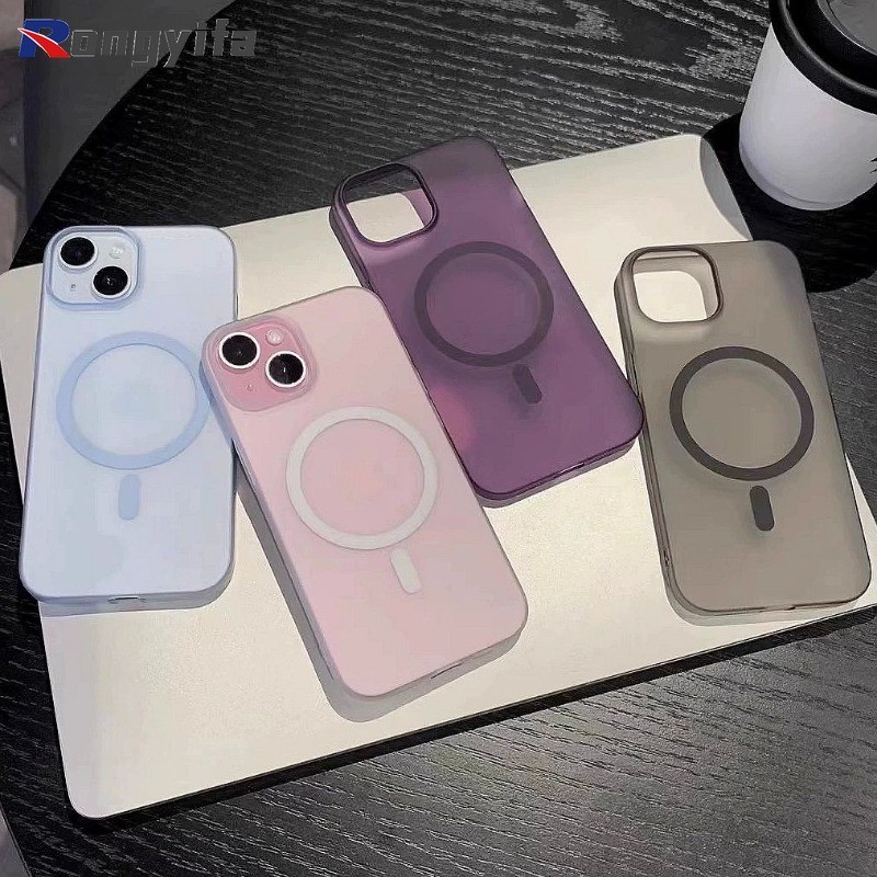 Ốp Điện Thoại Từ Tính Mờ Cho Xiaomi 15 Ultra 14 13 13T 12 12T Pro 11 Ultra 10S Civi 5 Pro Vỏ Kinh Doanh Đơn Giản Dễ Thương Màu Trơn Sạc Không Dây Đá Sương Mù Cứng Mờ Ốp Lưng