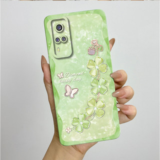 Dành Cho Vivo Y51 2020 Ốp Điện Thoại Vivo Y31 2021 TPU Mềm Mờ Ốp Lưng Thẩm Mỹ Hoa Bướm Xinh Đẹp Vỏ Silicon Chống Sốc VIVOY51 VIVOY31 Vỏ