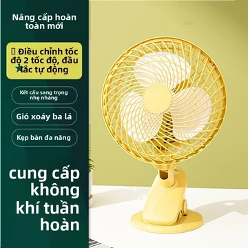 Quạt Kẹp Lắc Đầu Quạt Điện Không Ồn Máy Tính Để Bàn Giường Ký Túc Xá Sinh Viên Gia Đình Quạt Bàn Mini Văn Phòng