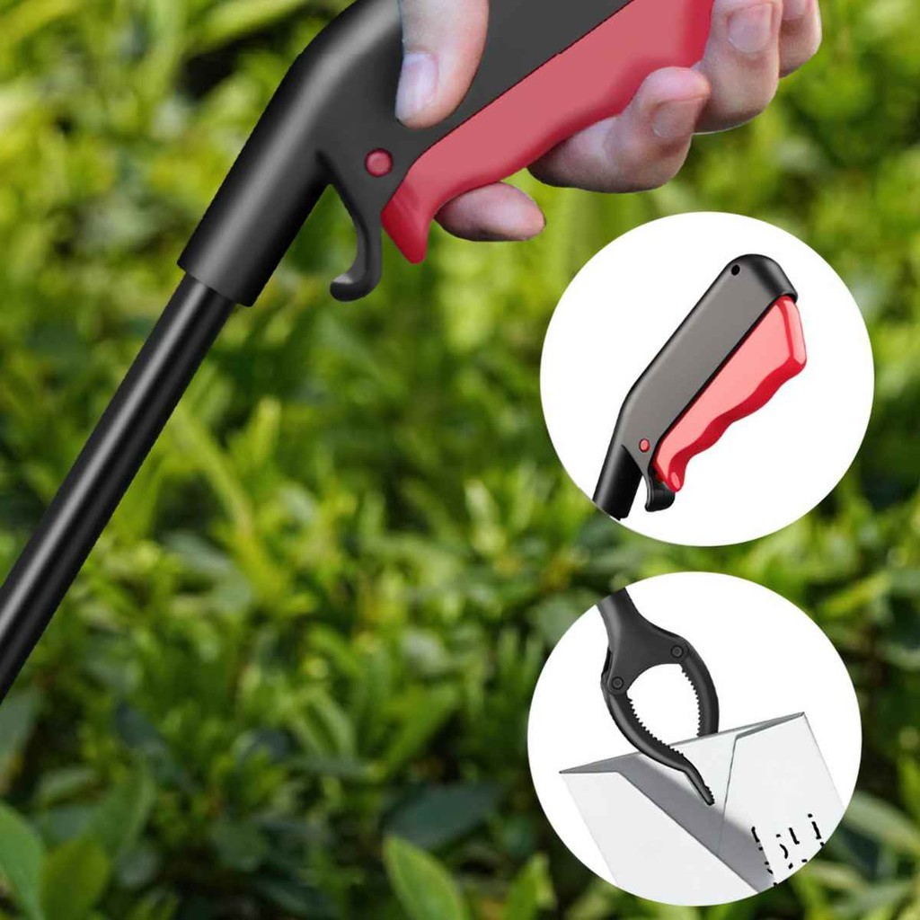 Cây / Gậy gắp rác/ cây lấy đồ quần áo inox thương hiệu,Cây Gắp Thông Minh Kẹp Gắp Rác Cán Dài Nhựa - FE123