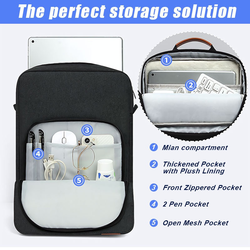 Túi đựng máy tính xách tay cho Honor Pad 10 HEY3-W00 / W10 X9a 11.5 9 12.1inch 9Pro X8 Pro 11.5 X8 10.1 X8Lite 9.7 Pad8 12 V8Pro 12.1 MagicPad 13 2023