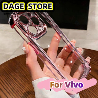 COD cho ViVO Y20 Y20i Y20S Y20A Y12S Y12A V2026 V2027 V2028 V2029 V2032 V2032 V2032 V2042 V2043, Ốp Điện Thoại Trong Suốt Thời Trang, Vỏ Điện Thoại Silicon Mềm Chống Rơi Bốn Góc DAGE