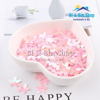 30g Kim Sa Hoa Mai 3D Lõm 10mm Màu Sữa Cừ Đính Kết Trang Phục, Làm Phụ Kiện Thời Trang