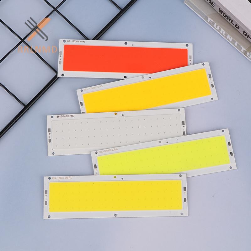 RRLNMD 120x36MM DC 12V LED COB 10W Chip Nguồn Ánh Sáng Dải Bóng Đèn Bảng Lạnh Trắng Tự Nhiên Trắng Ấm Trắng Xanh Đỏ Cho DIY Đèn Ô Tô MỚI