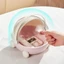 Giường cho bé búp bê YUUKII, Phụ kiện búp bê trang trí máy tính để bàn Hộp lưu trữ máy tính để bàn, Trang trí nội thất Lided Chống bụi đa chức năng Hộp đựng hình chiếc nôi dễ thương cho bé cho chìa khóa Đồ ăn nhẹ